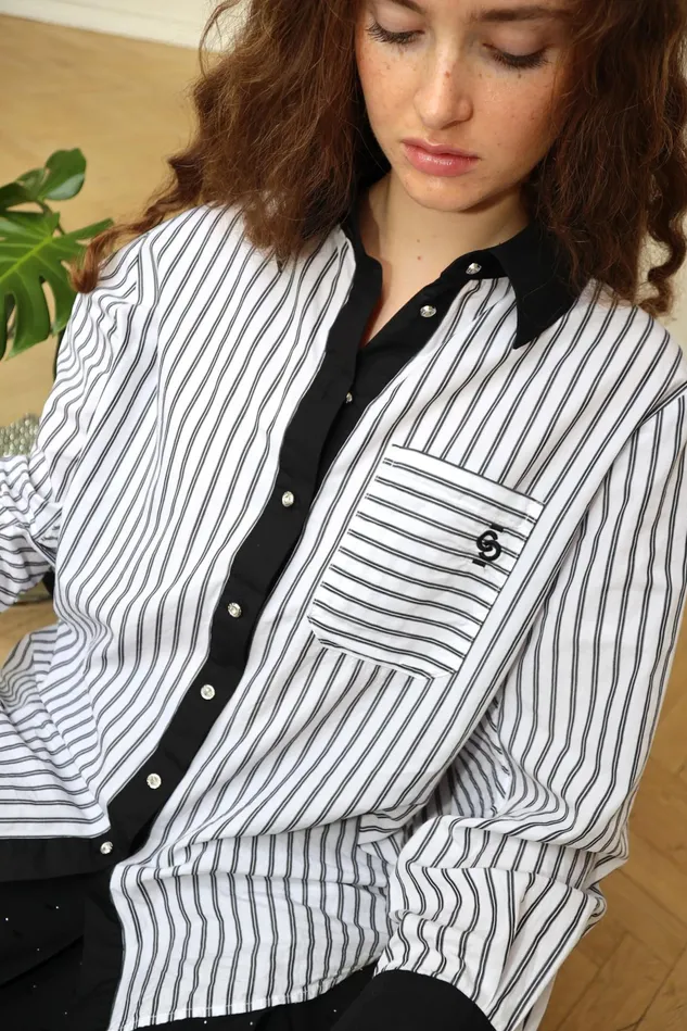 Brenda Shirt 8211 Noir Stripe Women Cras Shirts