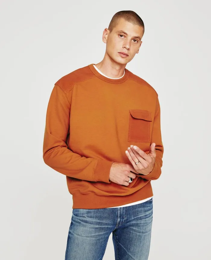 Brendan Sweatshirt Tawny Clay Men AG Jeans Sweatshirts