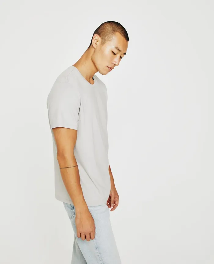 Bryce Crew Silver Grey Men AG Jeans Tees