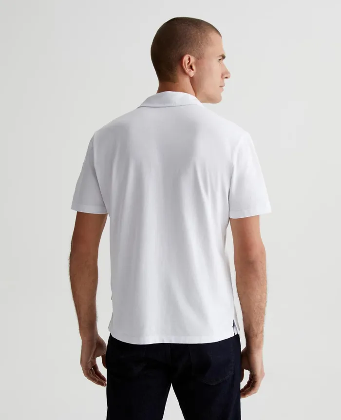 Bryce Johnny Collar True White Men AG Jeans Polos Bryce Johnny Collar True White Men AG Jeans Polos