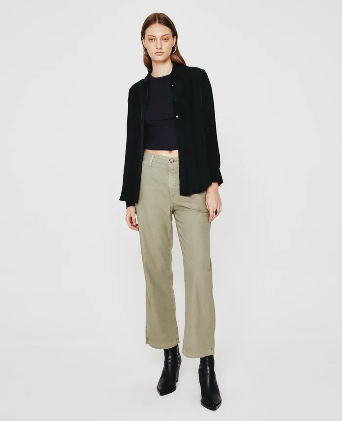 Caden Wide Leg Sulfur Dried Rosemary Women AG Jeans Pants