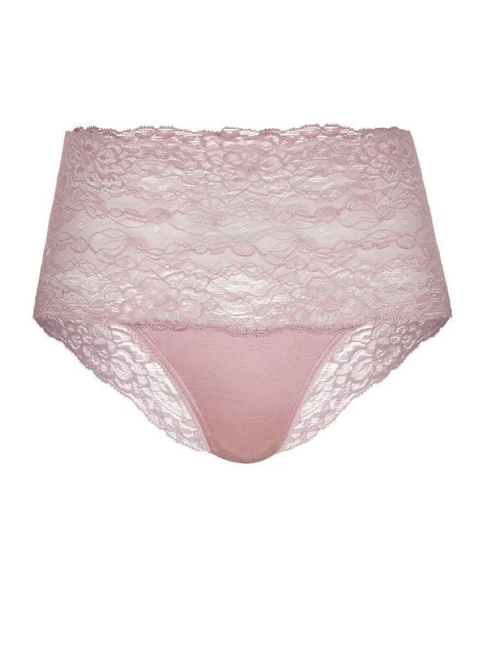 CALIDA Bottoms Women Brief With Lace High Waist Mauve Shadow