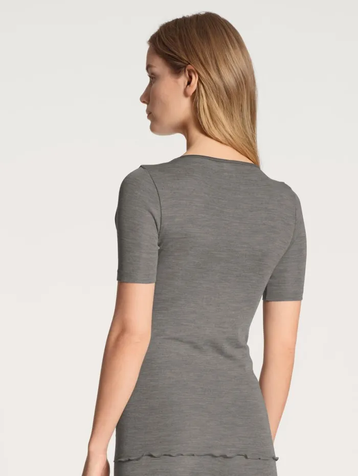 CALIDA Functional Underwear Women Shirt Short Sleeve Platin Mel