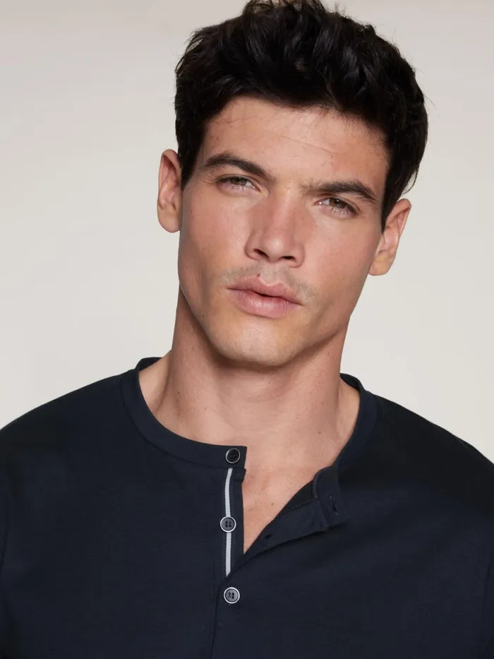 CALIDA Pyjama Tops Men Shirt Long Sleeve Dark Sapphire