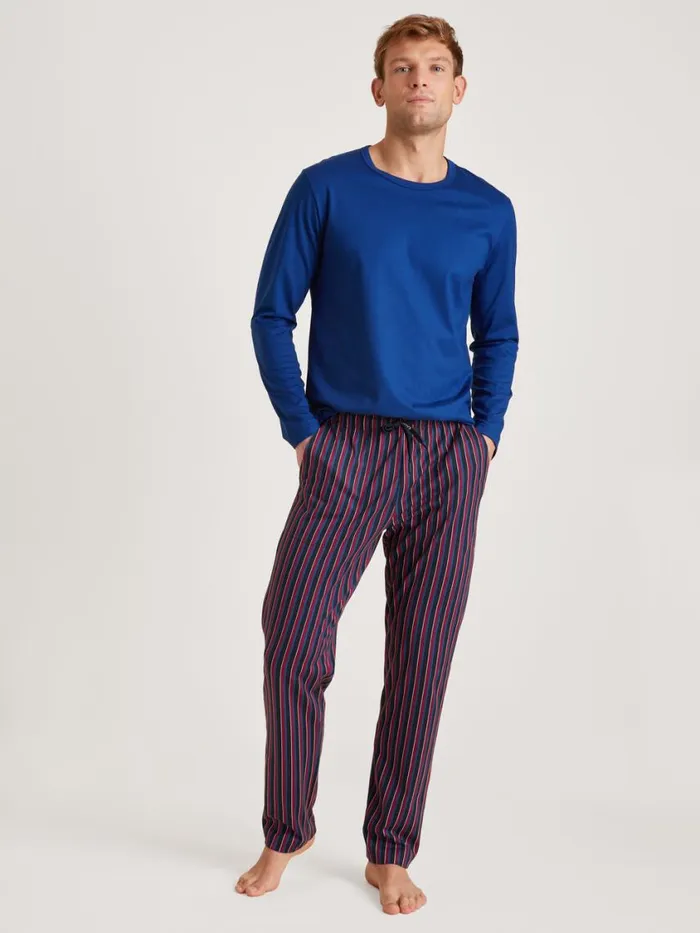 CALIDA Pyjama Tops Men Shirt Long Sleeve Sodalite Blue