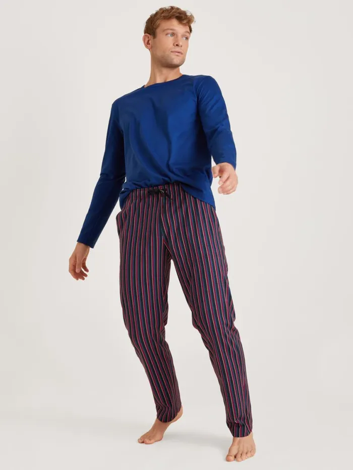 CALIDA Pyjama Tops Men Shirt Long Sleeve Sodalite Blue