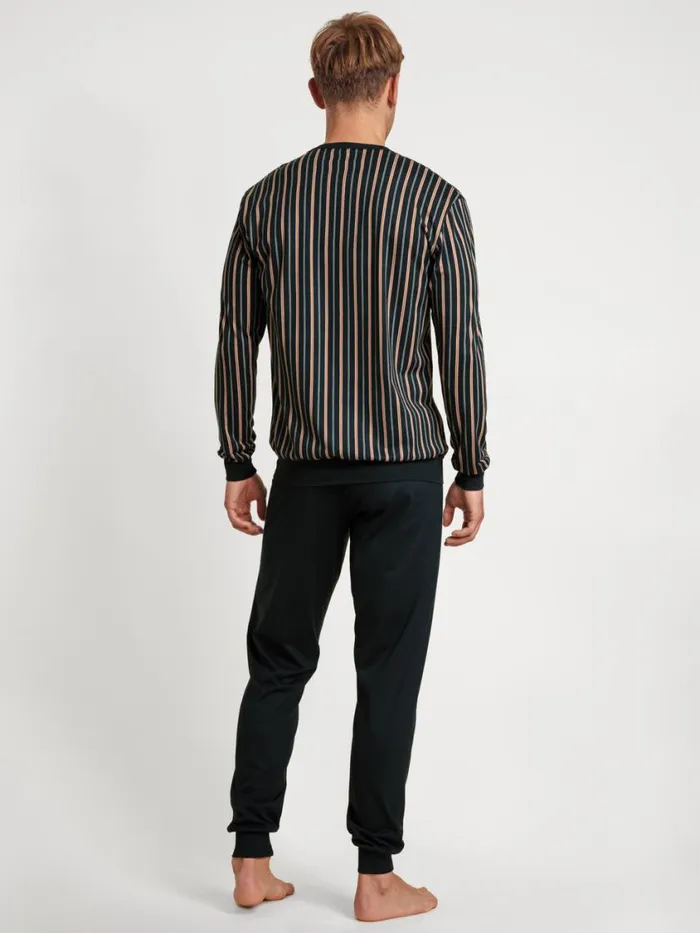 CALIDA Pyjamas Men Pyjama With Cuff Mandarine Orange
