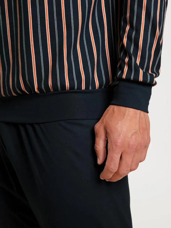 CALIDA Pyjamas Men Pyjama With Cuff Mandarine Orange