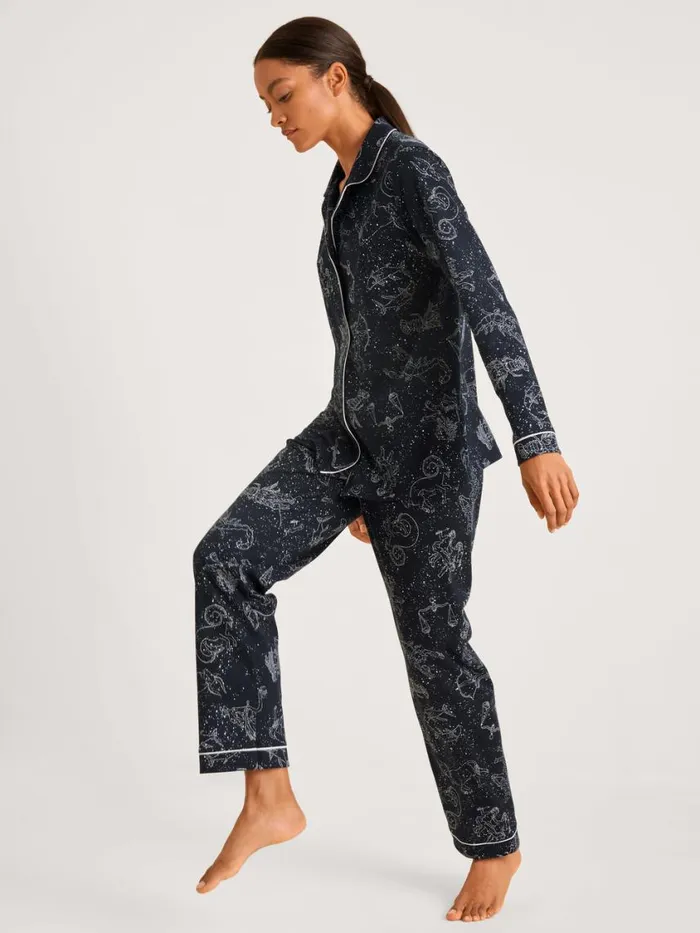 CALIDA Pyjamas Women Pyjama Dark Lapis Blue