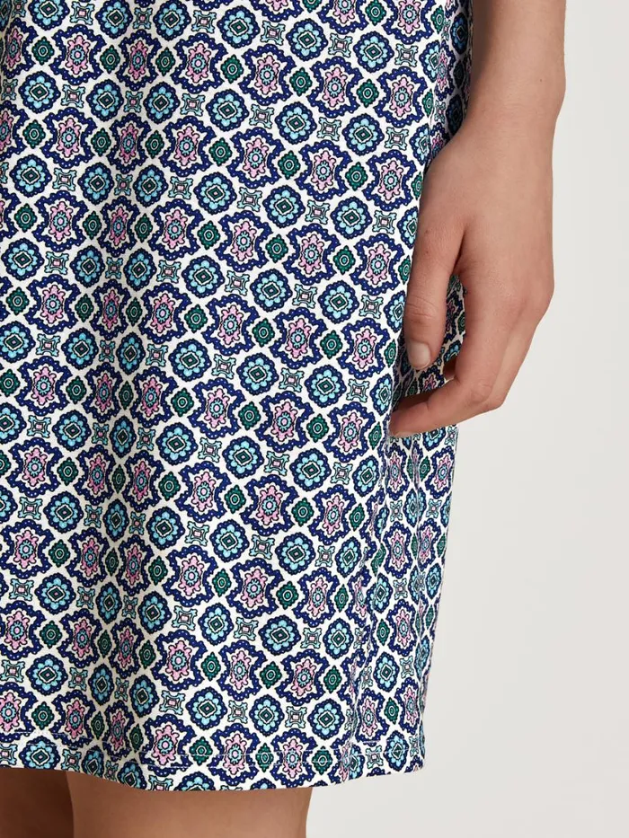 CALIDA Show All Women Short Sleeve Nightdress Length 95cm Blue Topaz