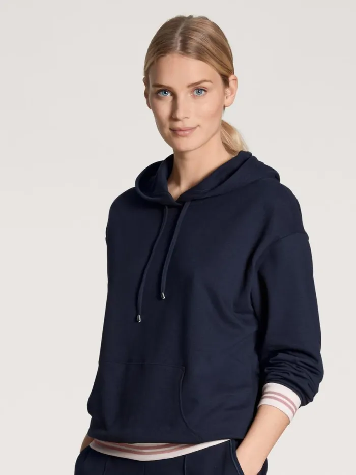 CALIDA Sweatshirts and Jackets Women Hoodie Dark Lapis Blue
