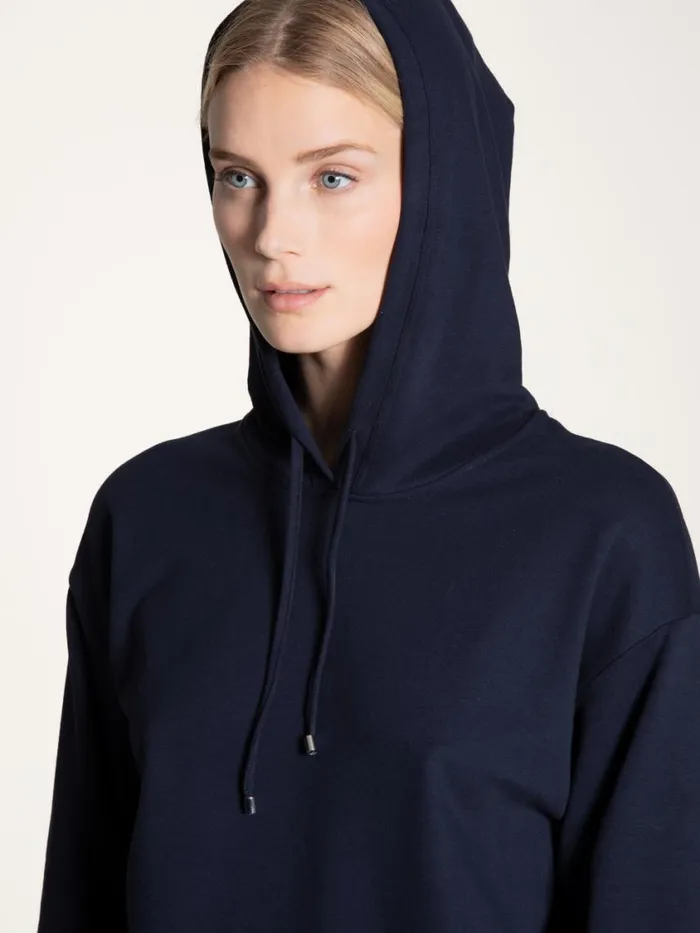 CALIDA Sweatshirts and Jackets Women Hoodie Dark Lapis Blue