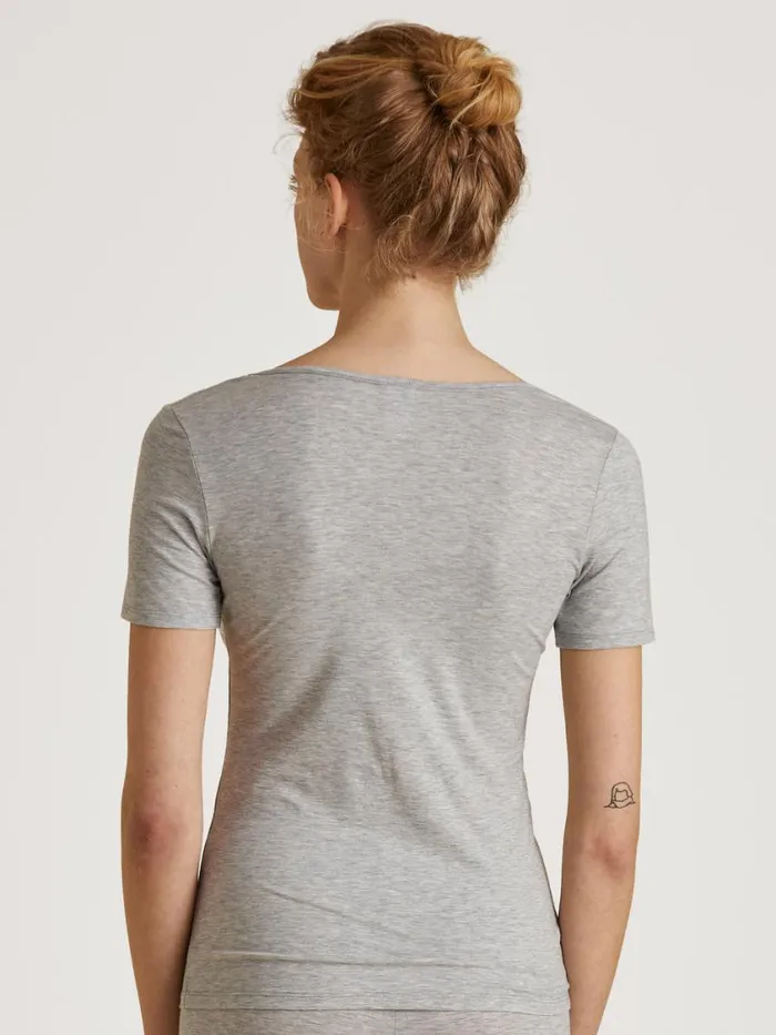 CALIDA Tops Women Shirt Shortsleeve Grey Melange
