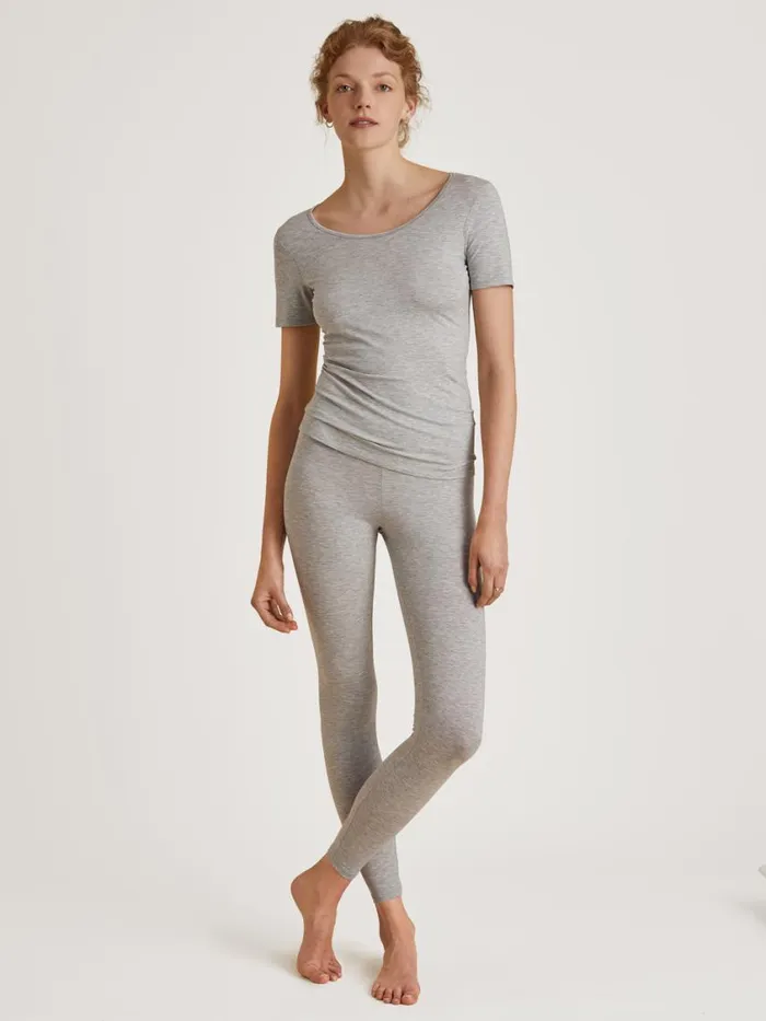 CALIDA Tops Women Shirt Shortsleeve Grey Melange