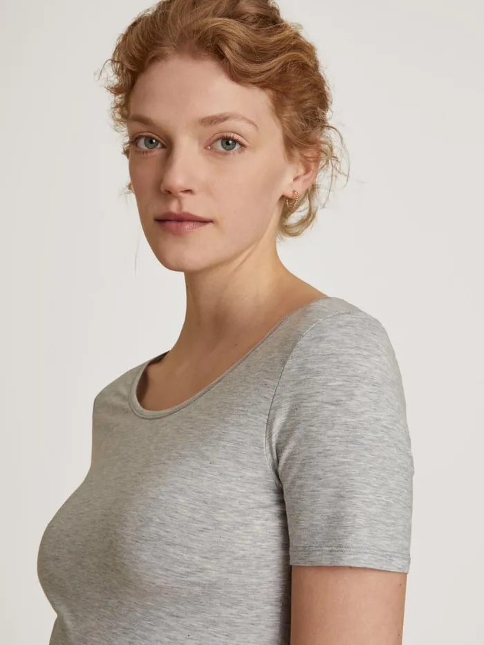 CALIDA Tops Women Shirt Shortsleeve Grey Melange