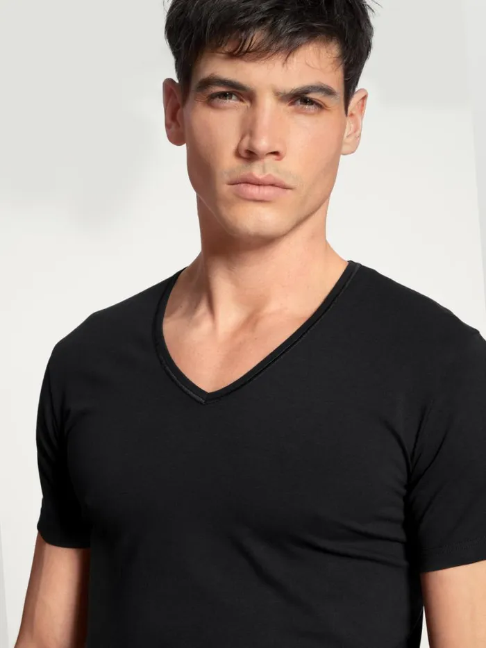 CALIDA Undershirts Men VShirt Schwarz