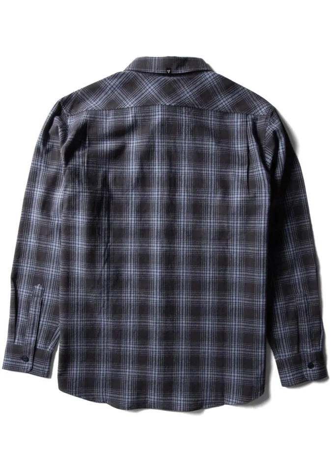 Central Coast Eco Ls Flannel Phantom Men Vissla Shirts and Flannels