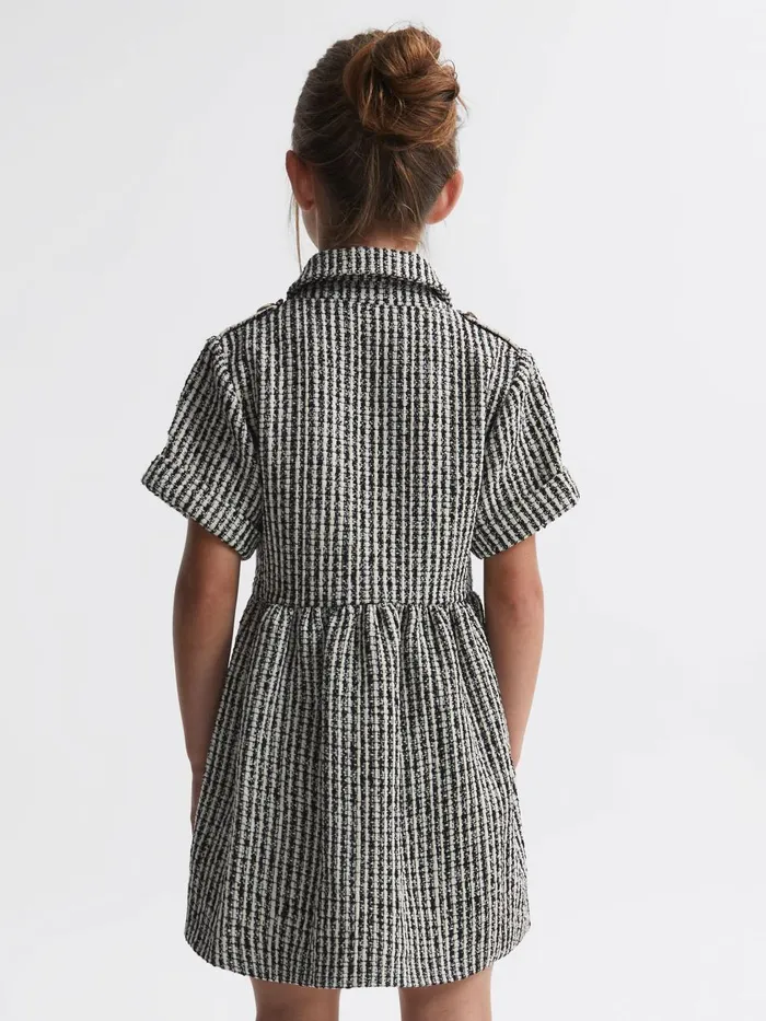 Children Reiss Dresses Junip Tweed Double Breasted Dress Multi