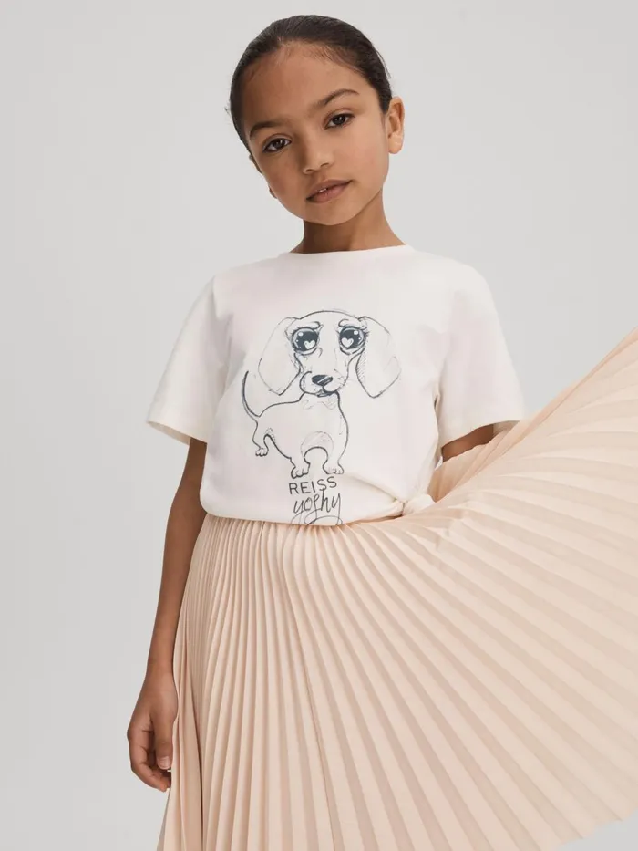 Children Reiss Skirts and Shorts Azalea Pleated Asymmetric Skirt Pink