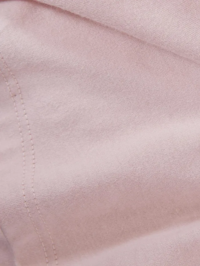 Children Reiss Tops and TShirts Terry Cotton Crew Neck Crop Top Pale Pink