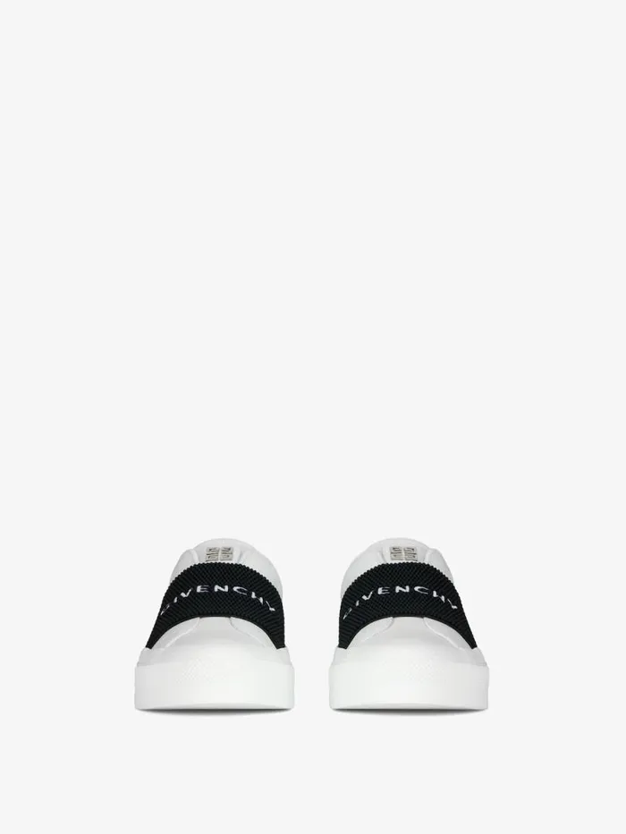 City Sport Sneakers In Leather With Strap Whiteblack Women Givenchy Sneakers