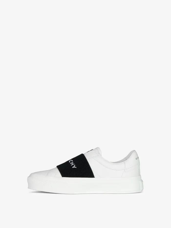 City Sport Sneakers In Leather With Strap Whiteblack Women Givenchy Sneakers
