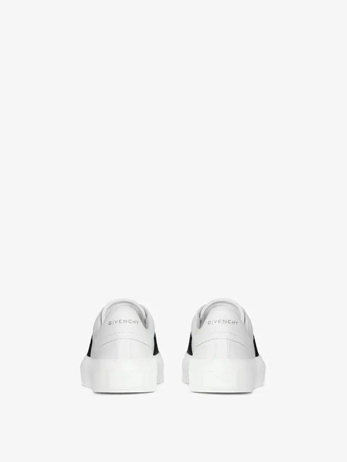 City Sport Sneakers In Leather With Strap Whiteblack Women Givenchy Sneakers