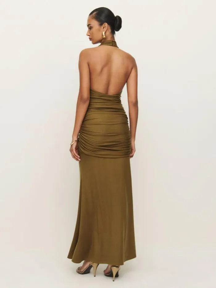 Clothing The Reformation Arden Knit Dress Bronze