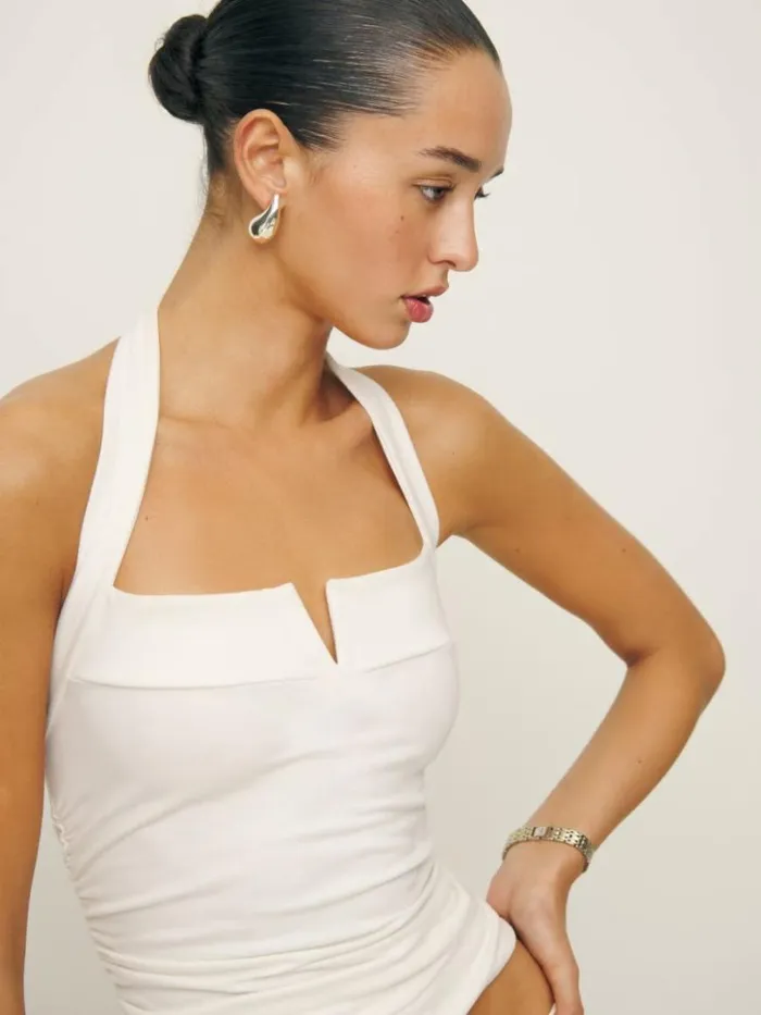 Clothing The Reformation Arwen Knit Top Fior Di Latte