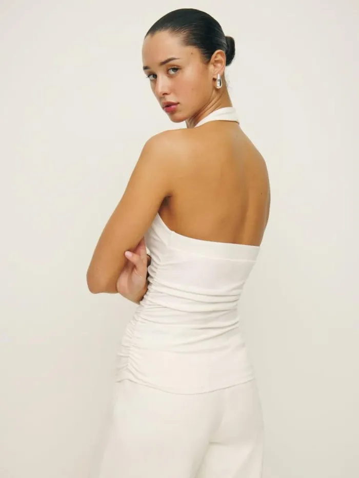 Clothing The Reformation Arwen Knit Top Fior Di Latte