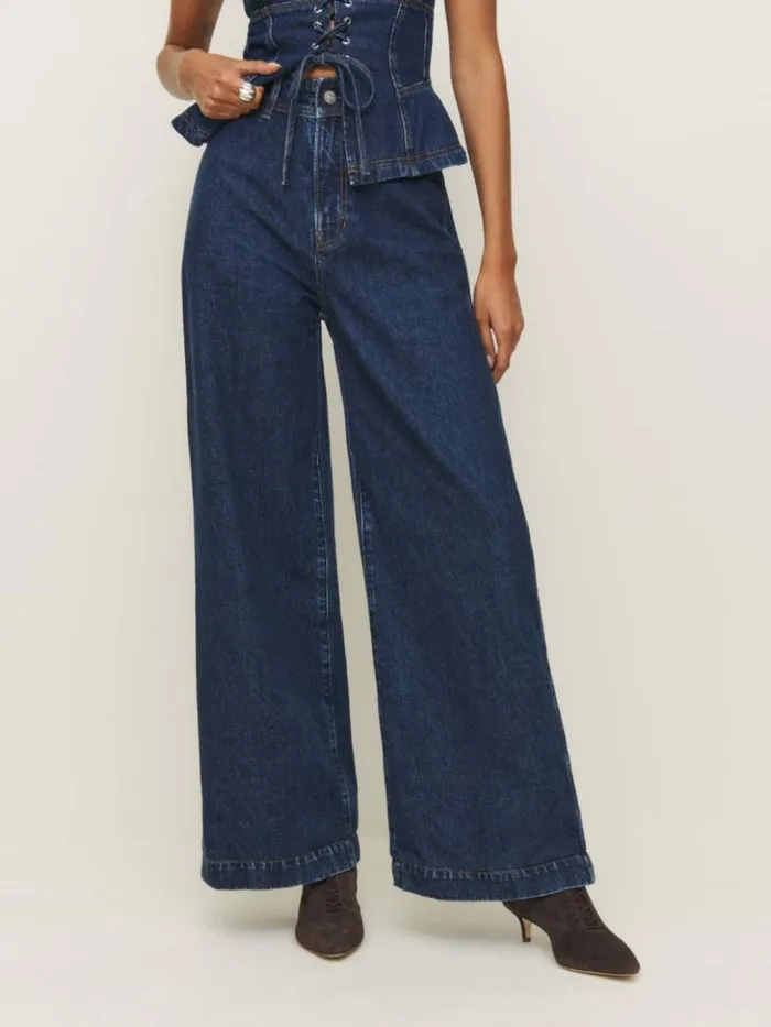 Clothing The Reformation Austin Ultra High Rise Wide Leg Jeans Elwood