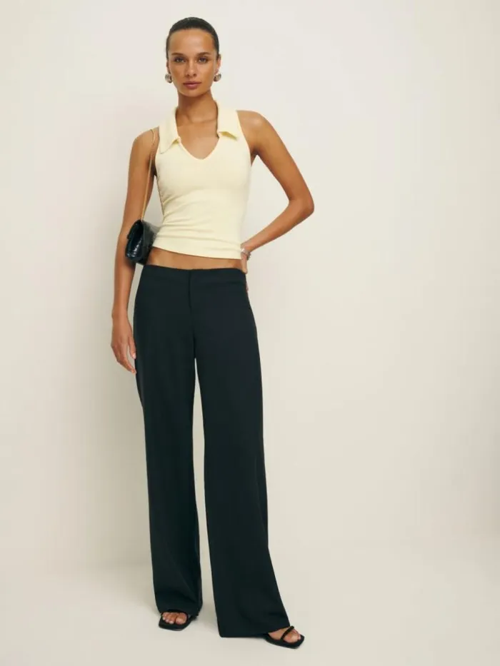 Clothing The Reformation Austine Knit Top Custard