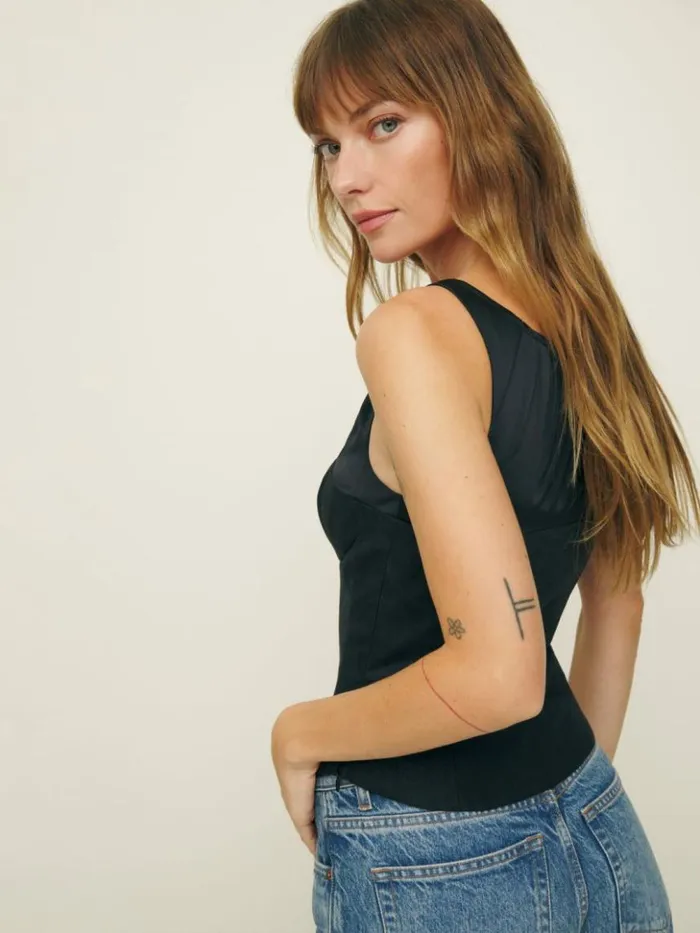 Clothing The Reformation Beverly Top Black