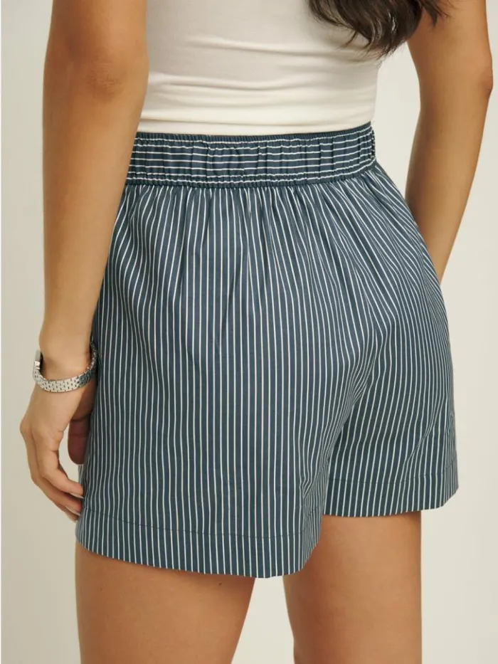 Clothing The Reformation Billy Short Long Island Stripe