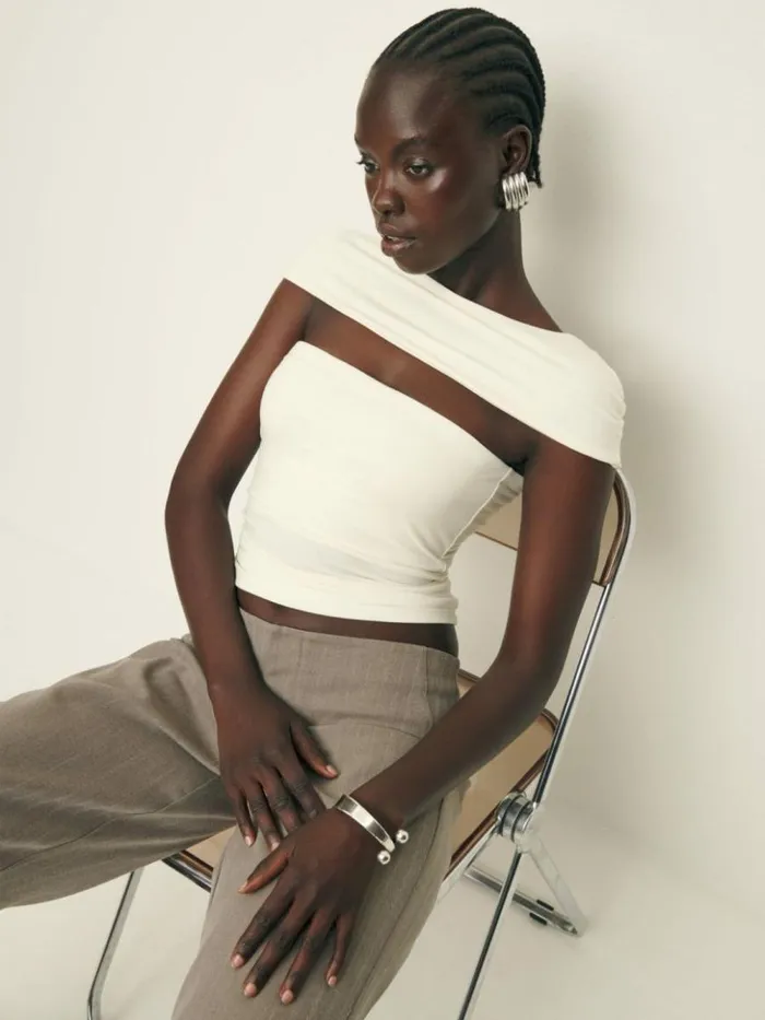 Clothing The Reformation Carmina Knit Top Fior Di Latte