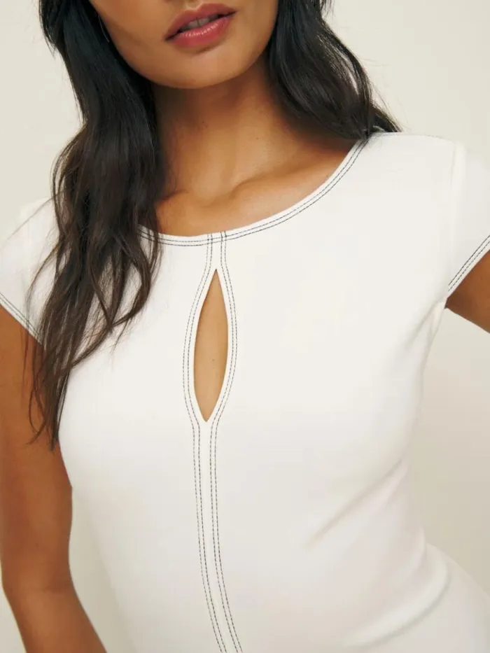 Clothing The Reformation Carsyn Knit Dress White