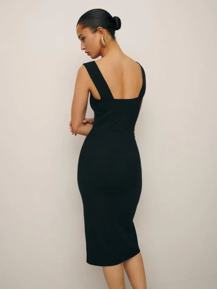 Clothing The Reformation Cassi Knit Dress Black
