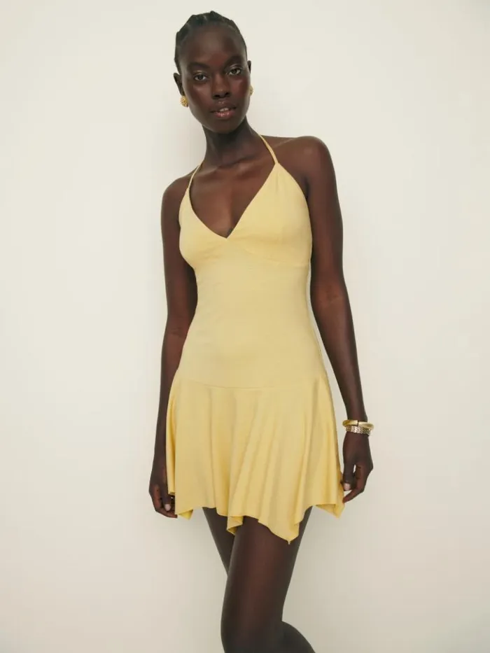 Clothing The Reformation Claire Knit Dress Sunshine