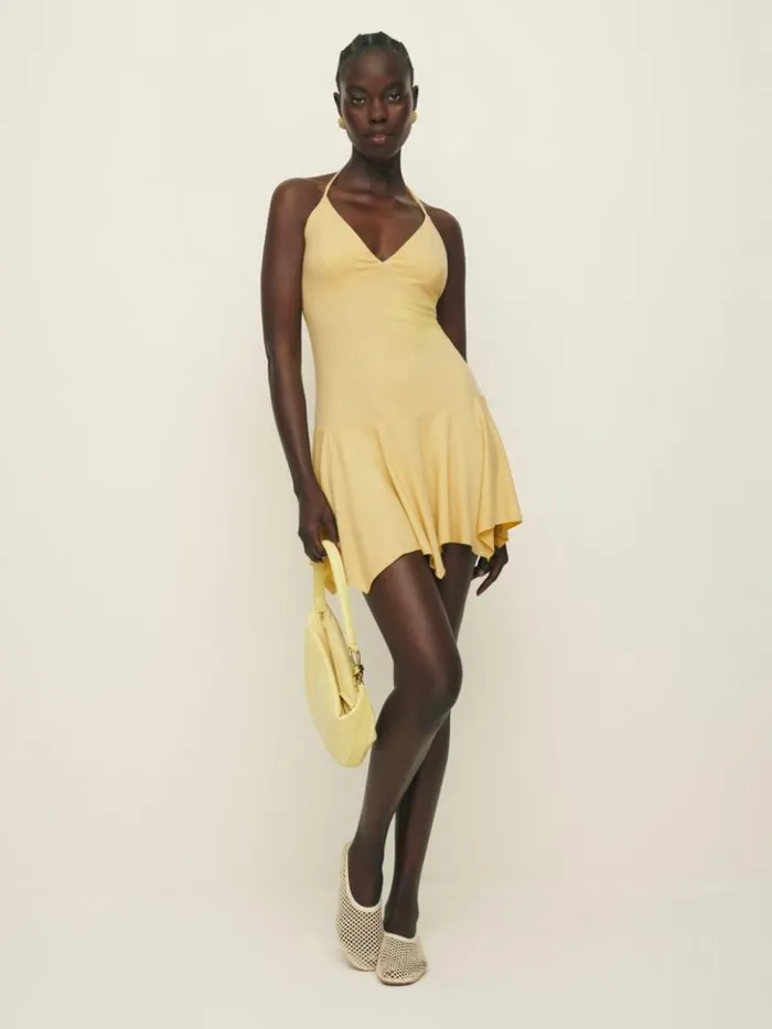 Clothing The Reformation Claire Knit Dress Sunshine