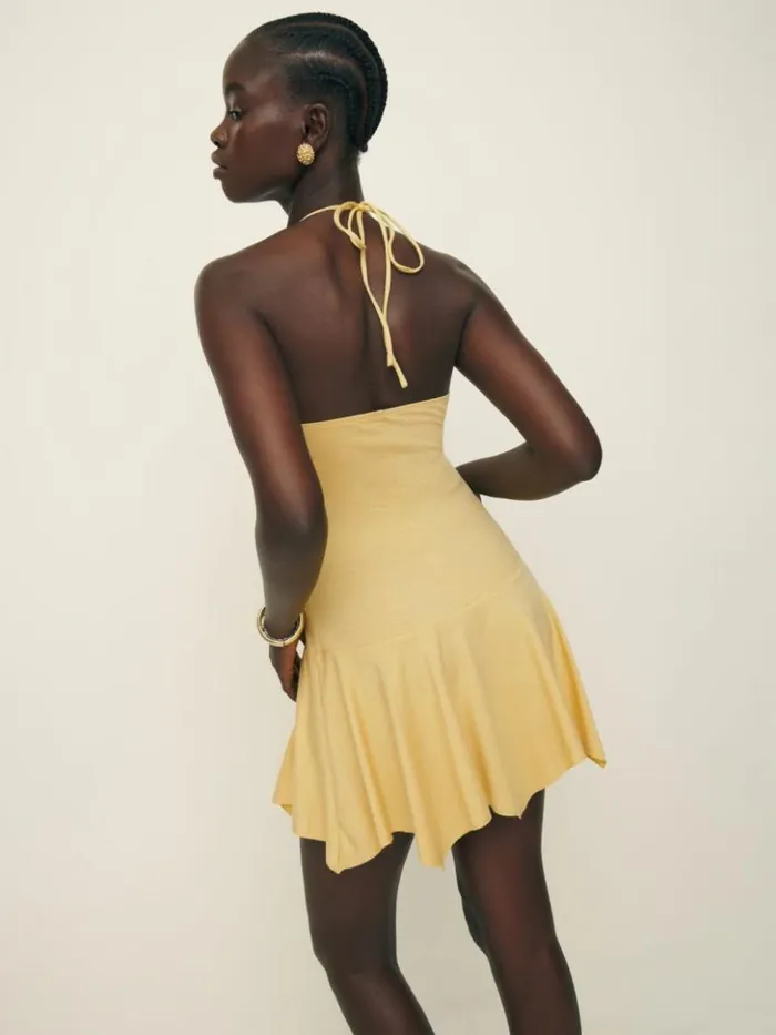 Clothing The Reformation Claire Knit Dress Sunshine