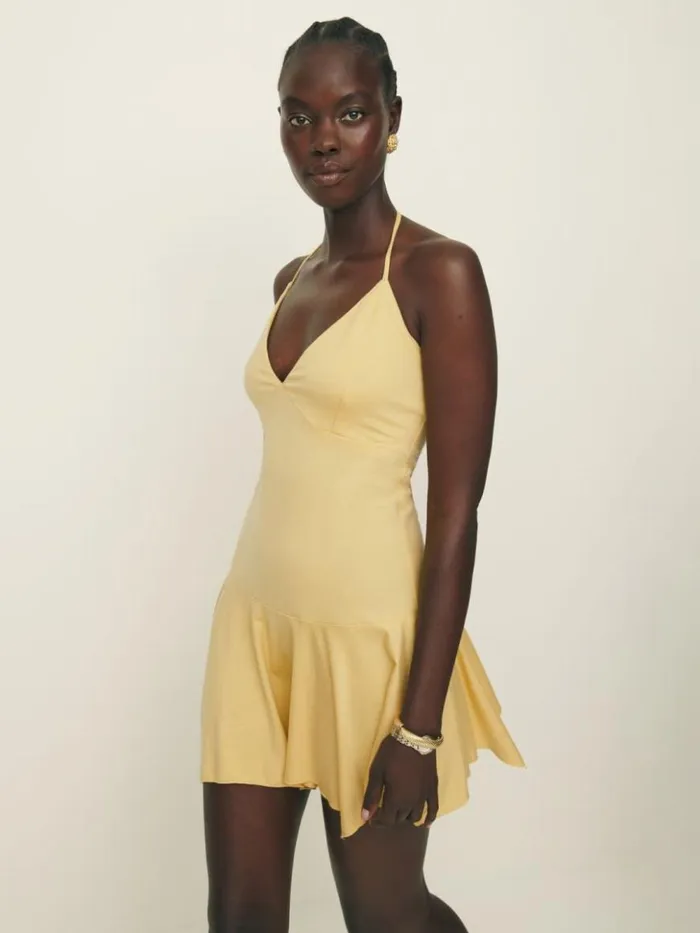 Clothing The Reformation Claire Knit Dress Sunshine