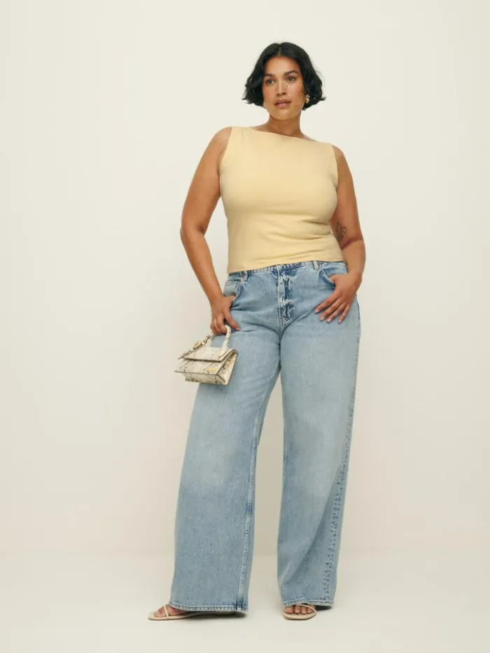 Clothing The Reformation Dusk Knit Top Es Parmesan