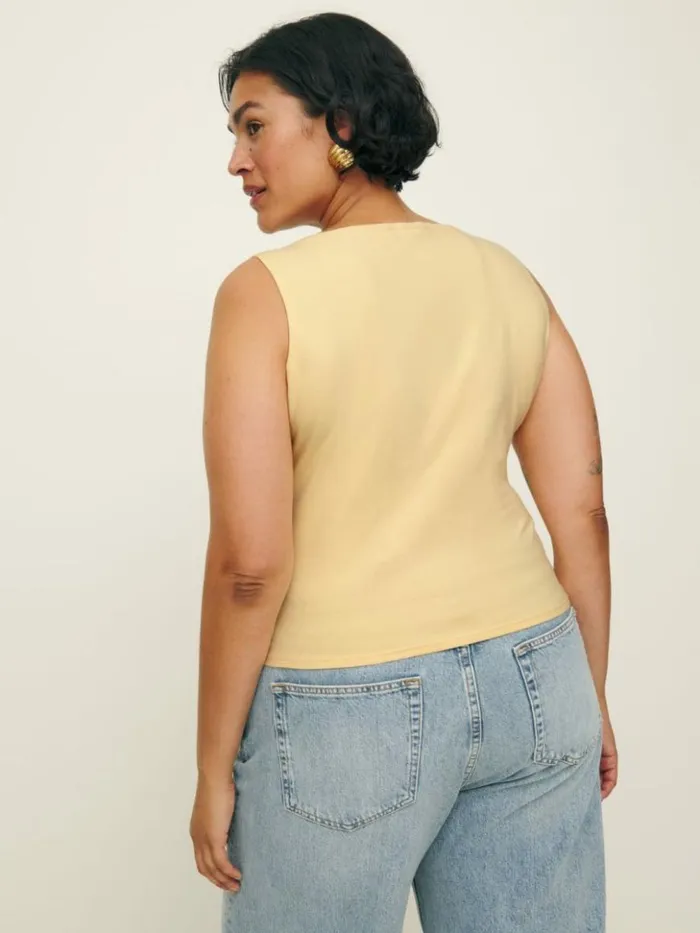Clothing The Reformation Dusk Knit Top Es Parmesan