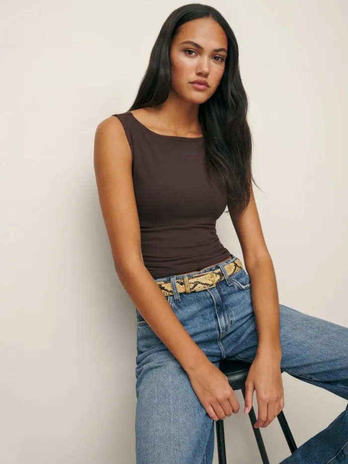 Clothing The Reformation Dusk Knit Top Mole