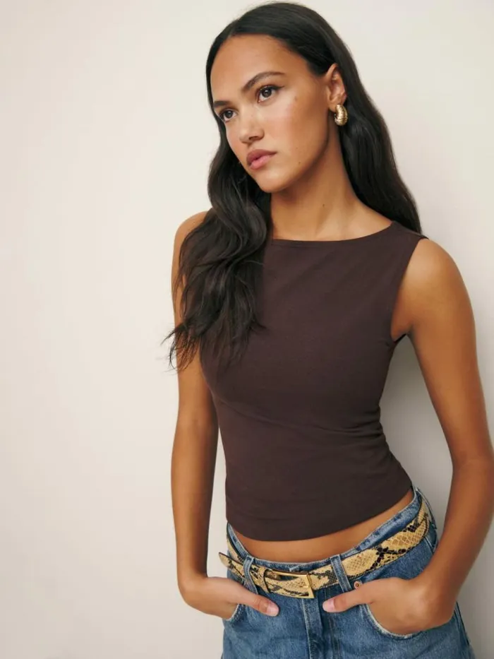 Clothing The Reformation Dusk Knit Top Mole