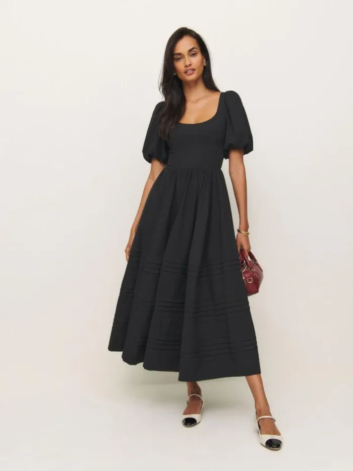 Clothing The Reformation Everlyn Dress Black