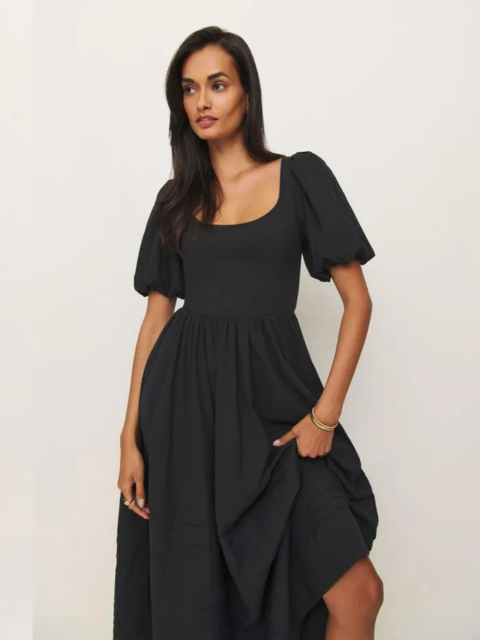 Clothing The Reformation Everlyn Dress Black