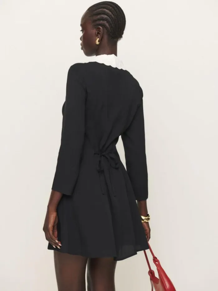 Clothing The Reformation Galene Dress Black