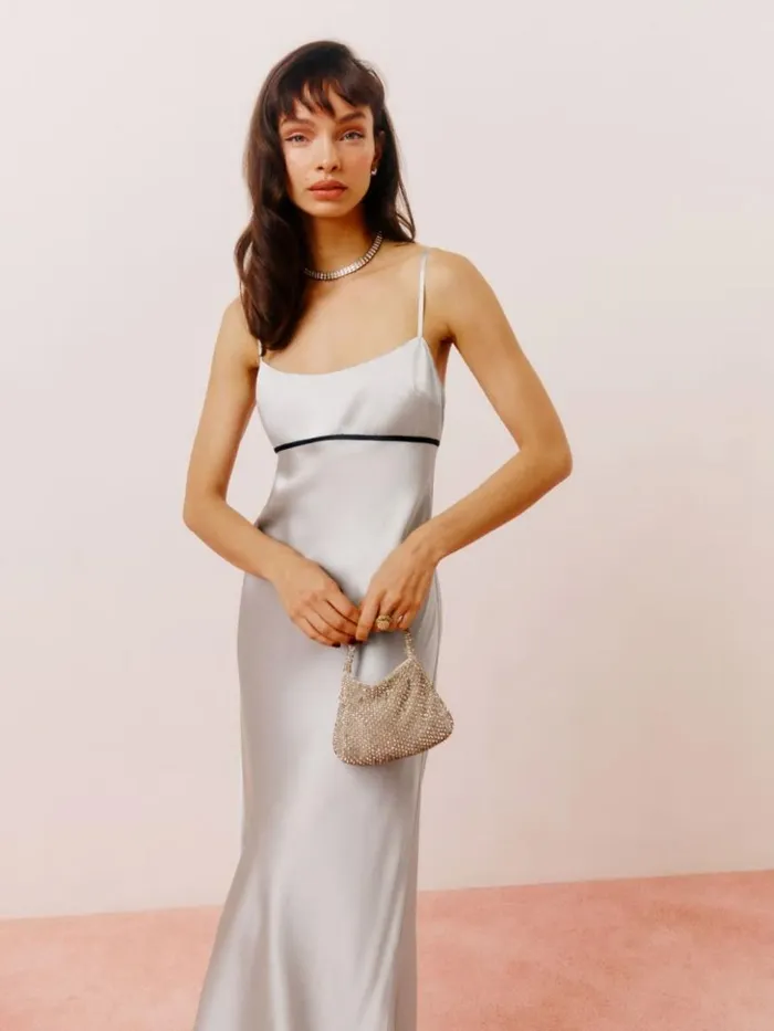 Clothing The Reformation Kailyn Silk Dress Moonlight