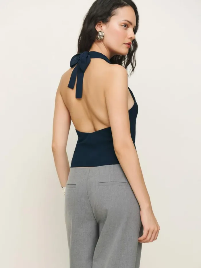 Clothing The Reformation Kyra Top Midnight